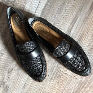 Franco Sarto - black, open weave loafer